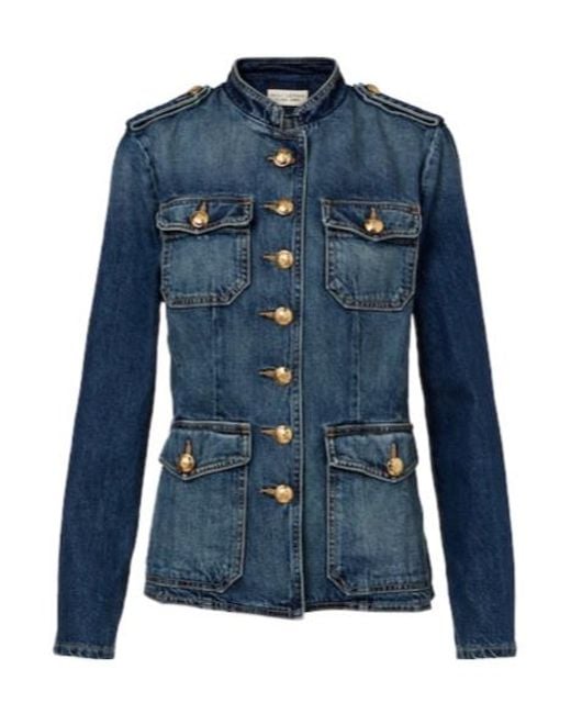 Nili Lotan Blue Button-Down Denim Jacket