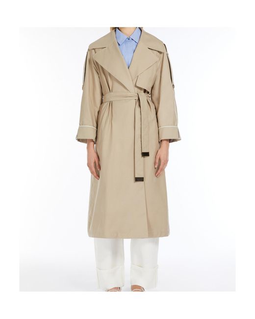 Max Mara Natural The Cube Utrench Belted Long-Sleeved Coat