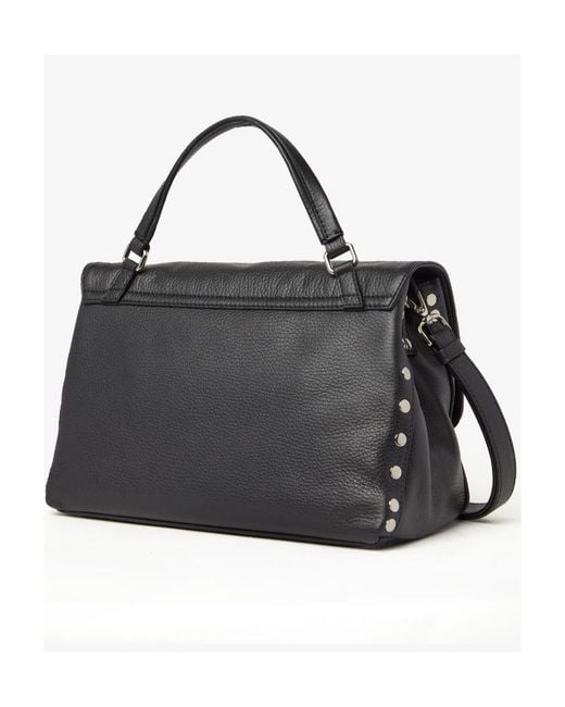 Zanellato Black Postina Twist-Lock Top Handle Bag
