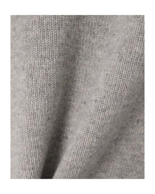 Jil Sander Gray High-Neck Zip-Front Cardigan