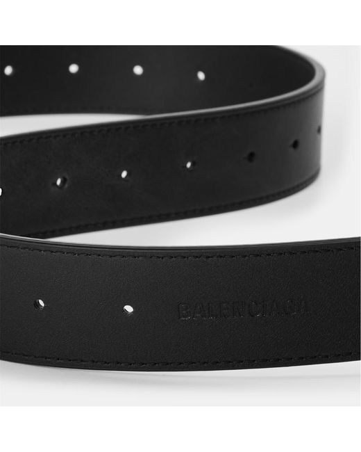 Balenciaga Black Logo Belt for men