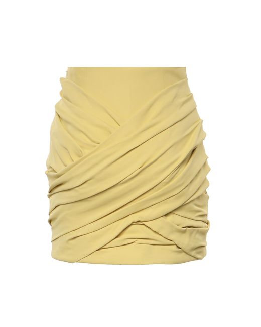 Céline Yellow Pleated Midi Skirt