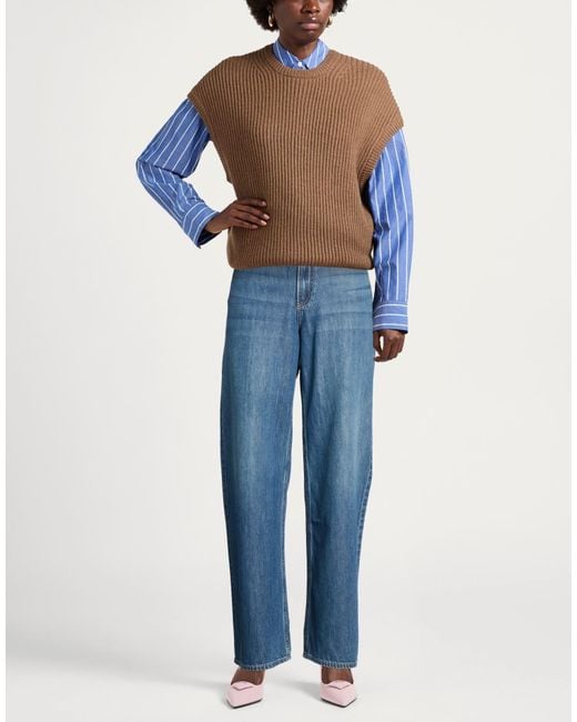 Rag & Bone Blue Plain Colour Wide-Leg Jeans