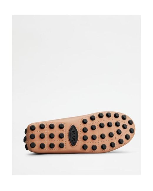 Tod's Brown Moccasins Logo Embossed Loafers