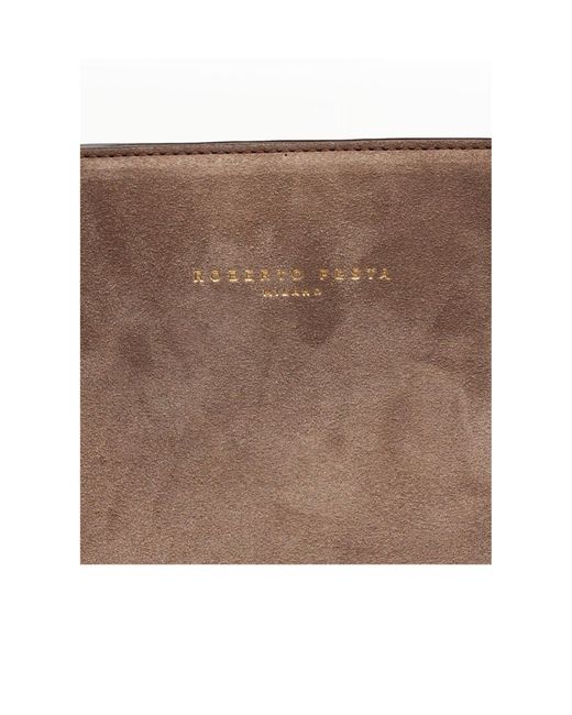 Roberto Festa Brown Zeta Structured Tote Bag