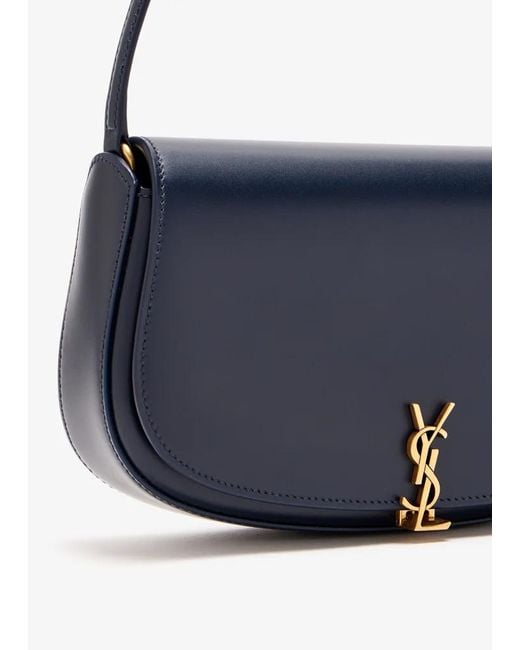 Saint Laurent Blue Voltaire Foldover Top Mini Shoulder Bag