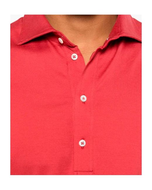 Brunello Cucinelli Red Short-Sleeved Polo Shirt for men
