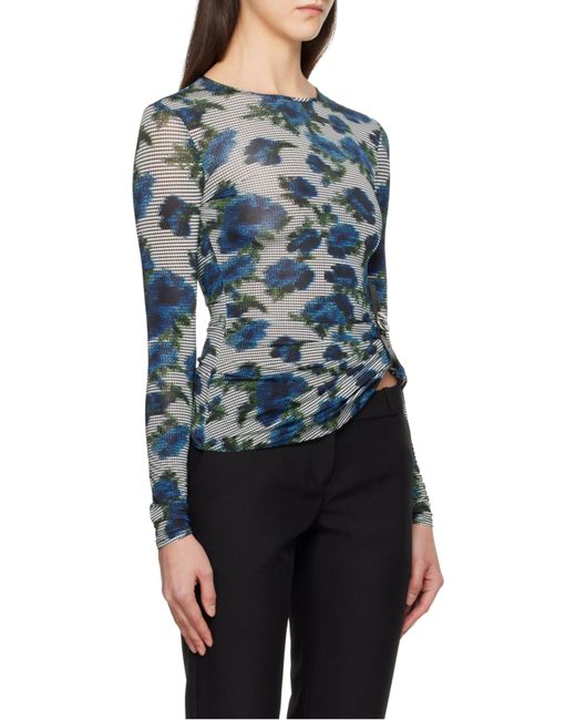 Coperni Blue Patterned Slim-Fit Top