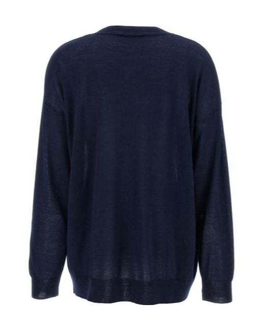 P.A.R.O.S.H. Blue Crewneck Knitted Jumper