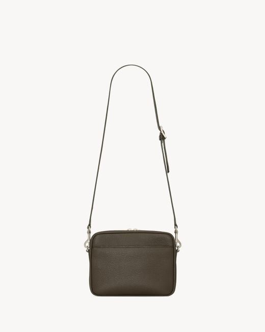 Saint Laurent White Zip-Up Small Camera Bag for men