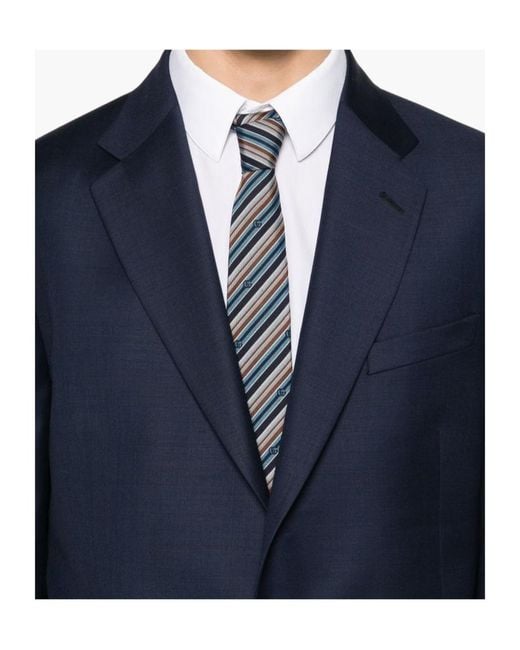 Paul Smith Blue Single-Breasted Suit for men