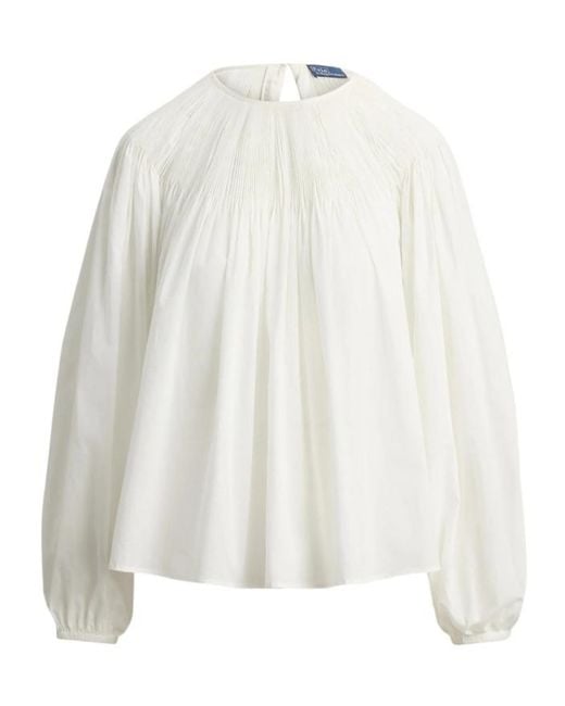 Ralph Lauren White Long-Sleeved Cover-Up