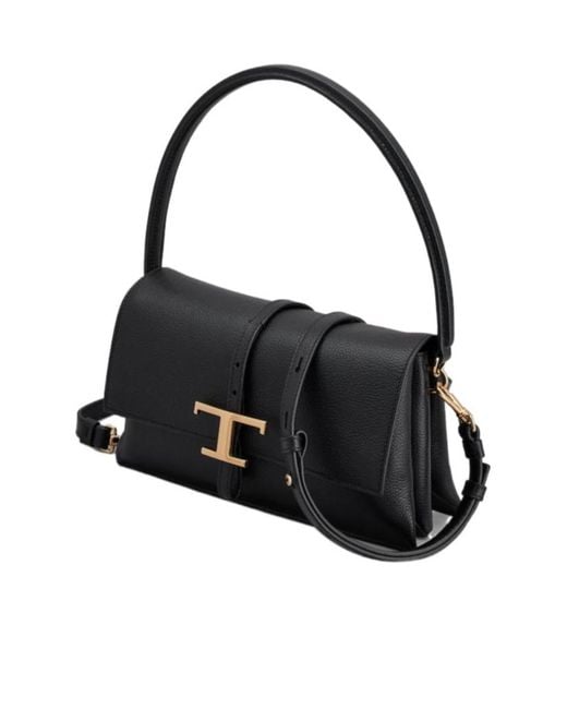 Tod's Gray T Timeless Flap Shoulder Bag