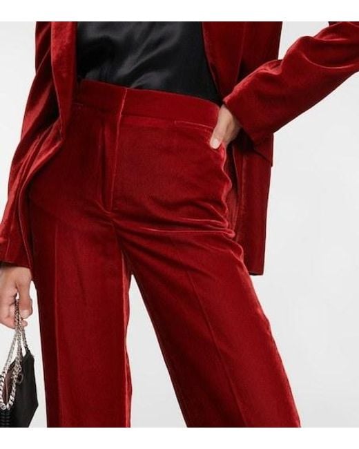 Stella McCartney Red Velvet Pants