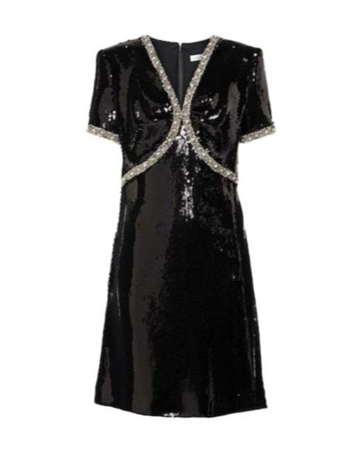 Nina Ricci Black Embellished Sequined Minidress