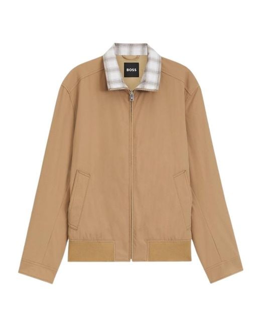 Boss Natural Collared Long-Sleeved Casual Jacket for men