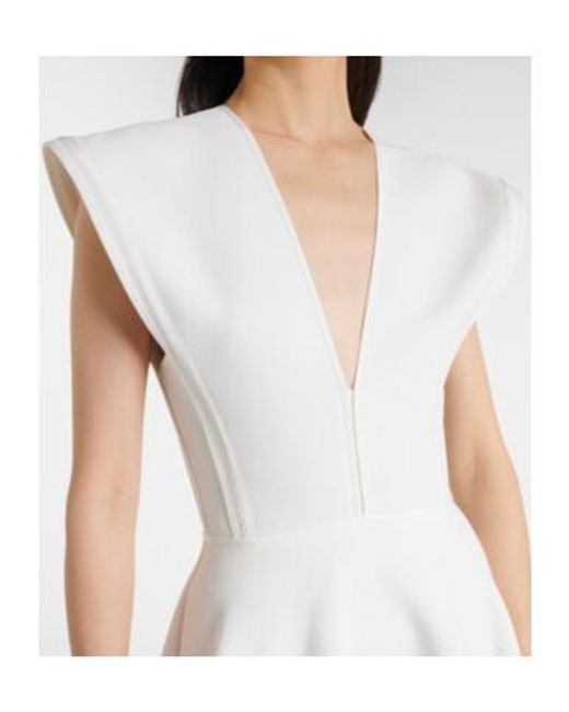 Maticevski White Empath Draped Midi Dress