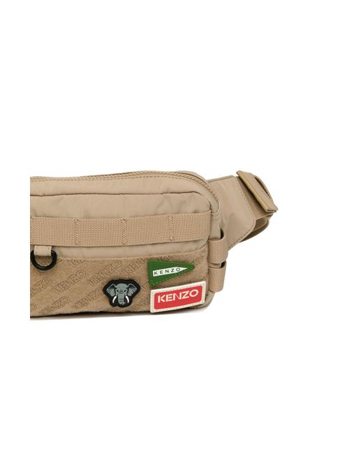 KENZO Gray Jungle Belt Bag for men