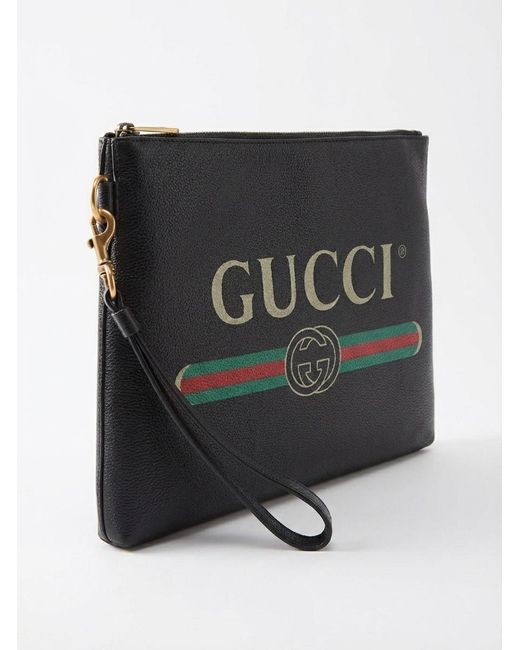 Gucci Black Print Logo Handbag for men