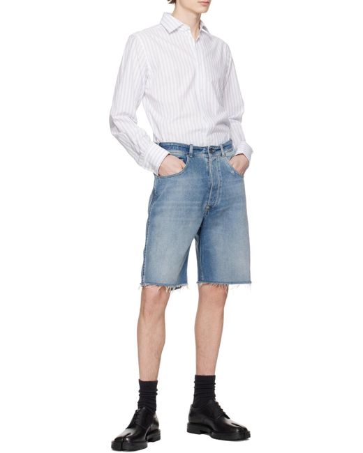 Maison Margiela White Striped Shirt for men
