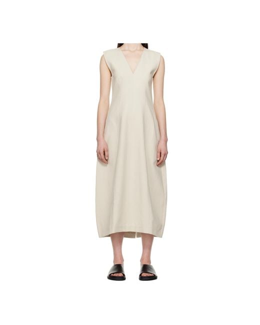 Studio Nicholson Natural Sculpted Sleeveless Maxi Dress