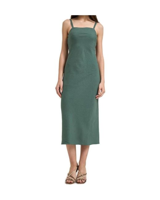 Patrizia Pepe Green Criss-Cross Back Midi Dress