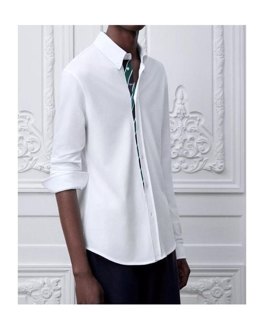 Dior White Regimental Shirt, Regular Fit for men