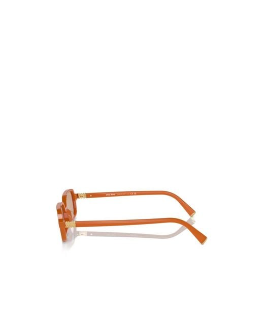 Miu Miu Pink Logo-Lettering Sunglasses