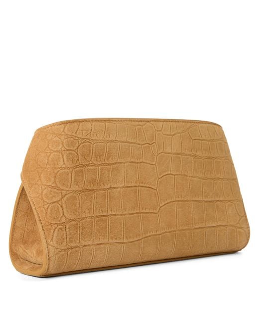 Ferragamo Natural Suede Clutch Bag