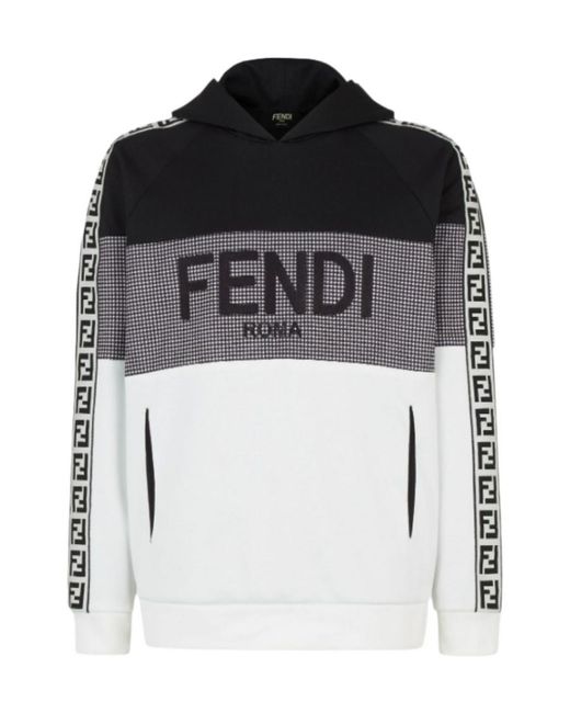 Fendi Black Multicolour Jersey Sweatshirt for men