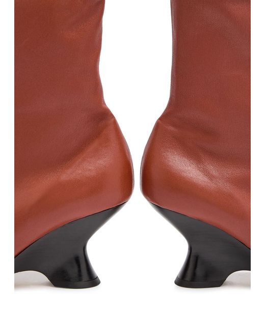 Dries Van Noten Brown Leather Ankle Boots