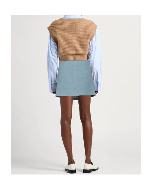 Ganni Blue Flare Skirt