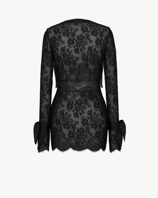Saint Laurent Black Long Sleeve Dress