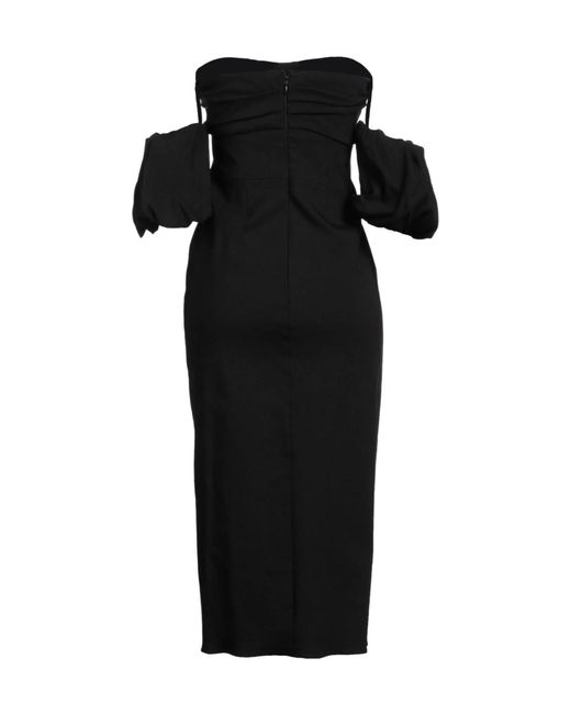 Isabel Marant Black Solid Color Short Sleeve Dress