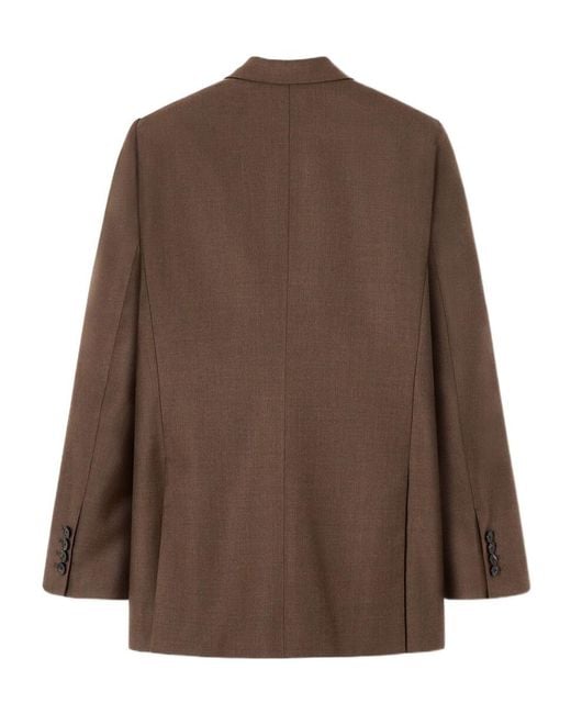 Loro Piana Brown Double-Breasted Blazer
