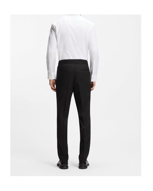 Boss Black Drawstring Casual Pants for men