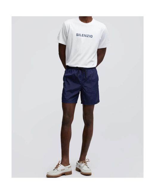 Aspesi Blue Sea Drawstring Swim Shorts for men