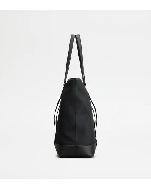 Tod's Black Logo Trim Tote Bag for men
