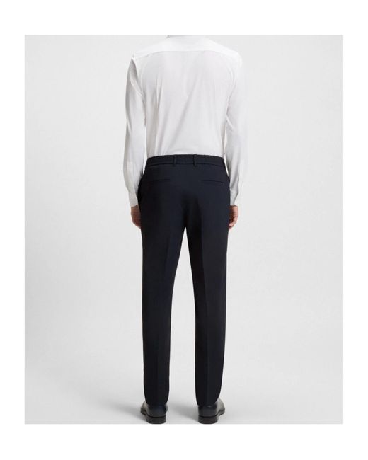 Boss Blue Boss Pleated Slim Fit Pants for men