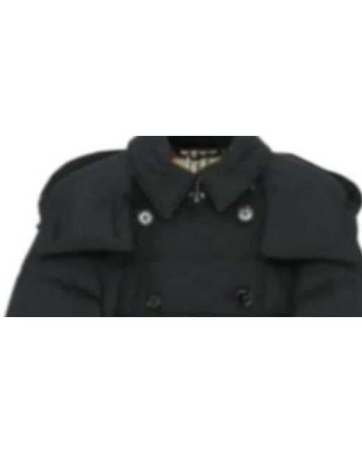 Burberry Black Double Breasted Belted Down Coat