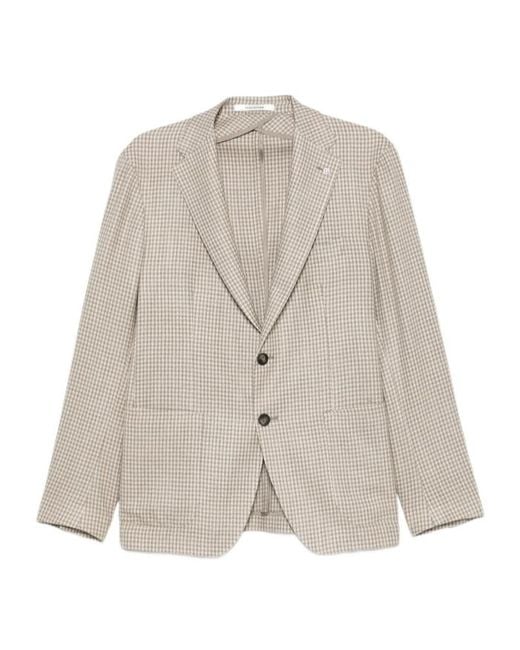 Tagliatore Natural Single-Breasted Suit Jacket for men