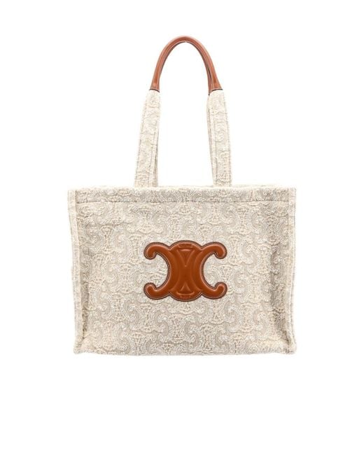 Céline White Large Cabas Thais