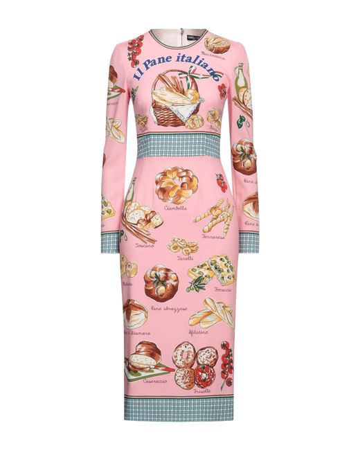 Dolce & Gabbana Pink Midi Dresses