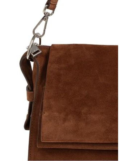 IRO Brown Zippered Shoulder Bag