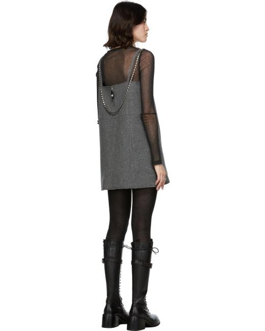 we11done Gray Sleeveless Dress