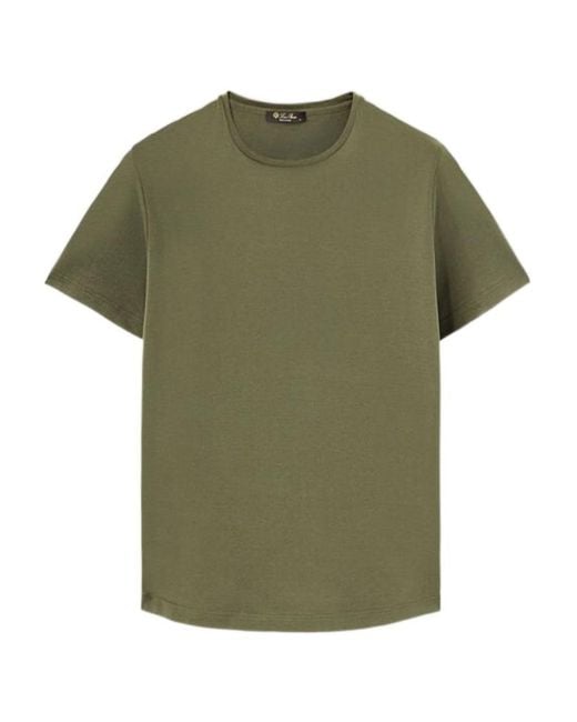 Loro Piana Green Levo Crew-Neck T-Shirt for men