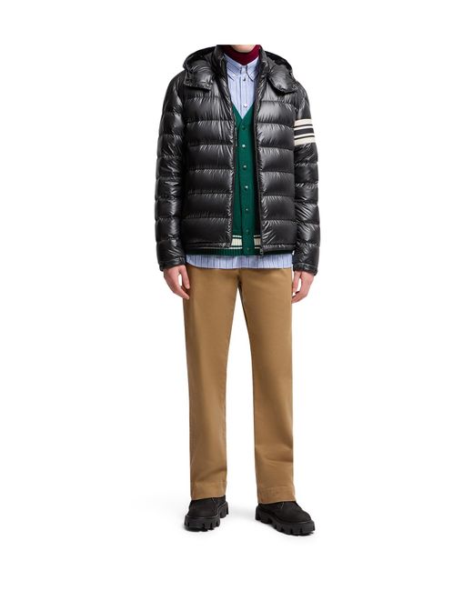 Moncler Black Zip-Up Padded Jacket for men