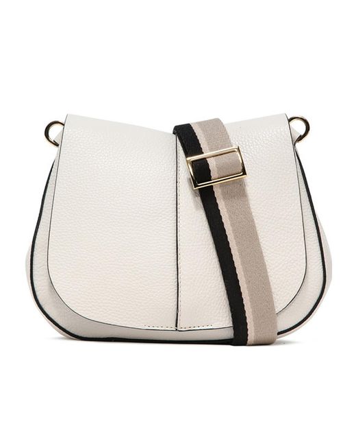 Gianni Chiarini Natural Helena Round Foldover Top Crossbody Bag