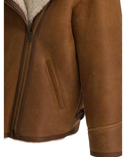 Isabel Marant Brown "adelina" Shearling Jacket