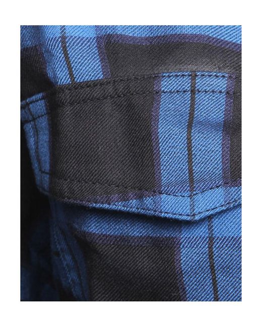 Burberry Blue Checkered Detail Shirt